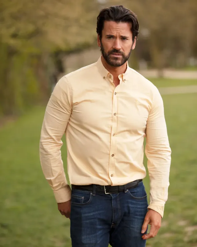 John Partridge Ridware Chambray Shirt skjorte gul bomull