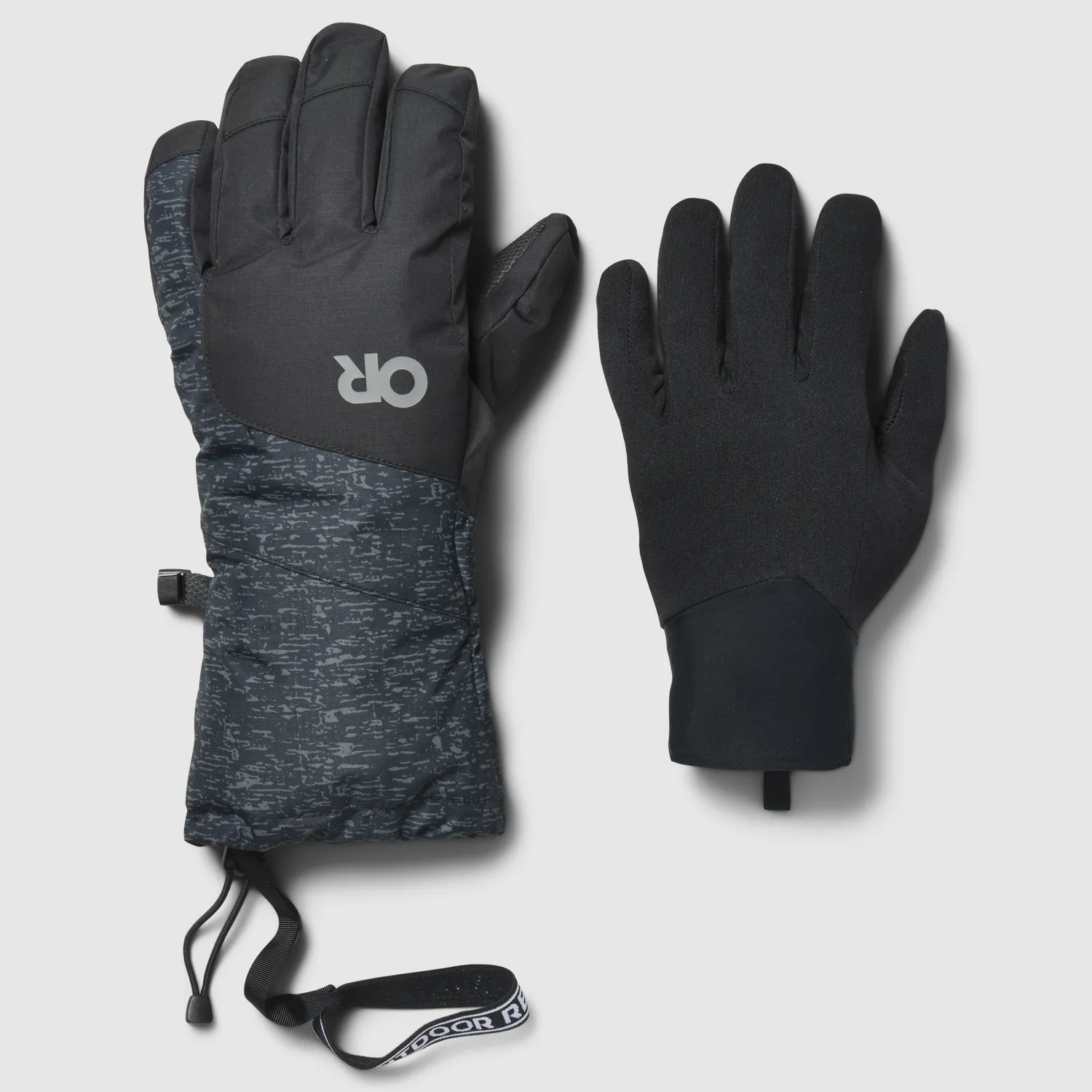 Outdoor Research Adrenaline 3-in-1 Glove hansker Charcoal Tamarack Print