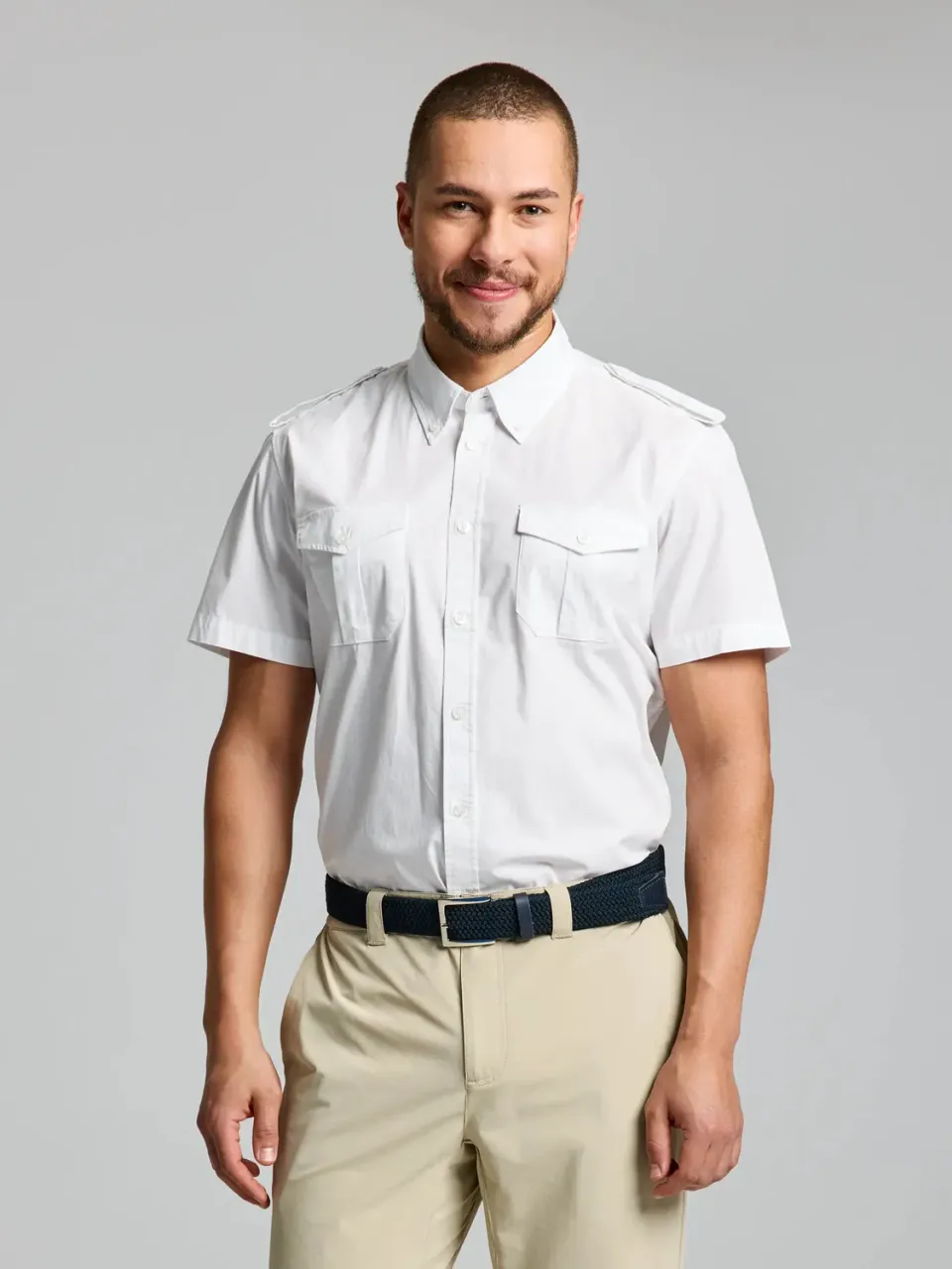 Slam Deck Yacht Shirt kortermet skjorte Bright White