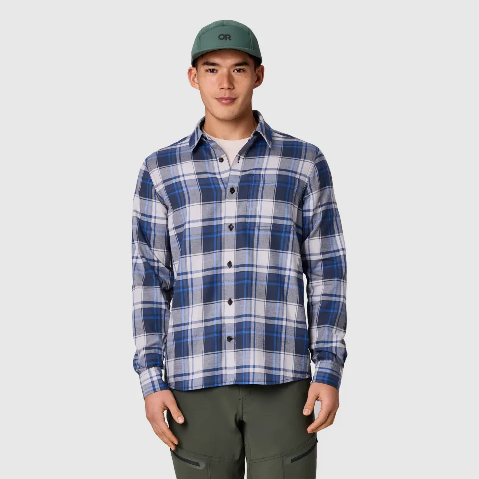 Outdoor Research Ravenna Flannel Shirt flanellskjorte Azurite Plaid UPF 40