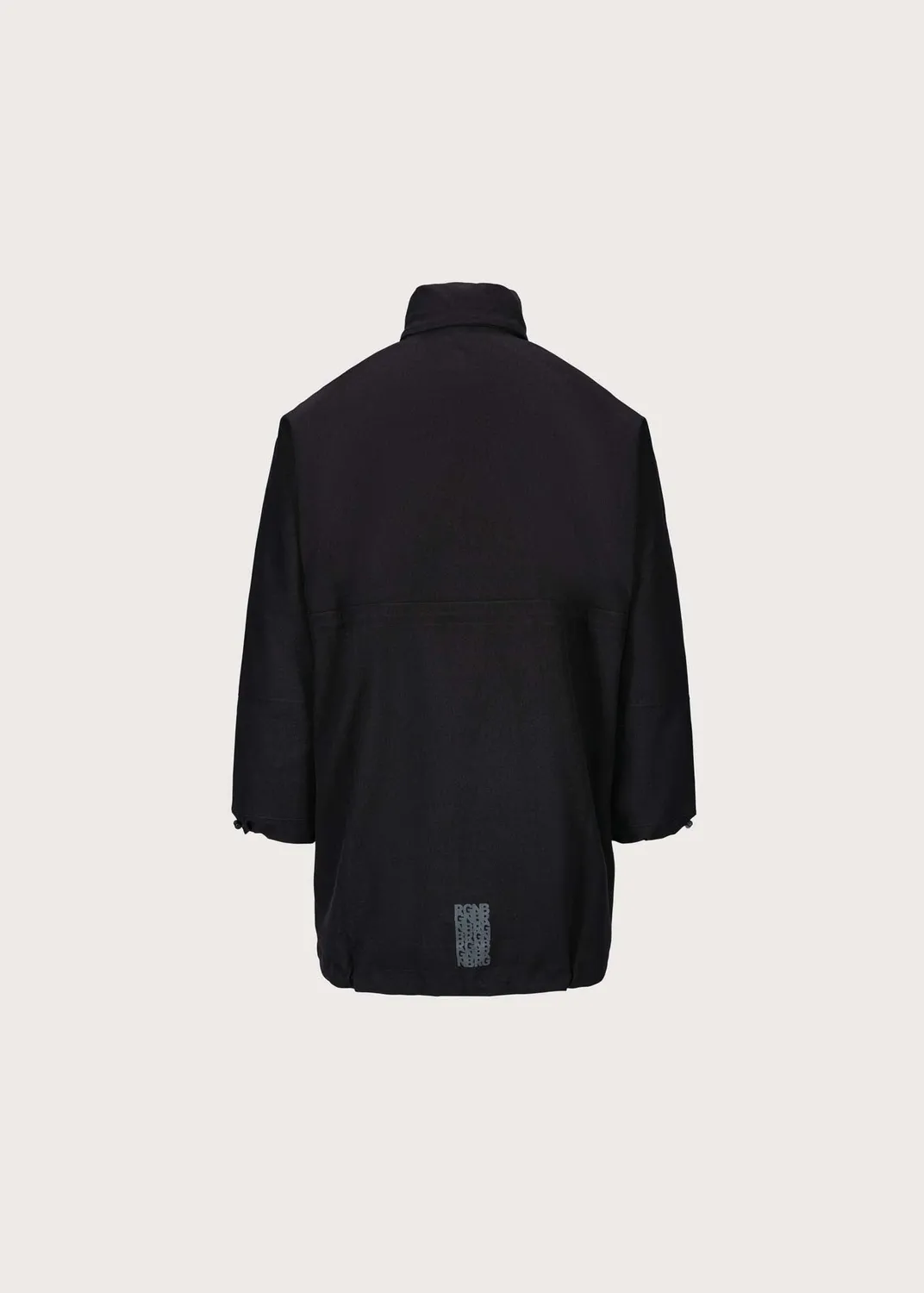 Brgn Regnbyge Anorak regnjakke sort med justerbar passform
