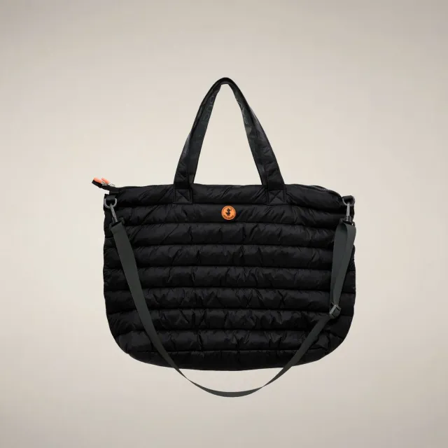 Save The Duck Angus polstret shopper svart med avtakbar skulderrem