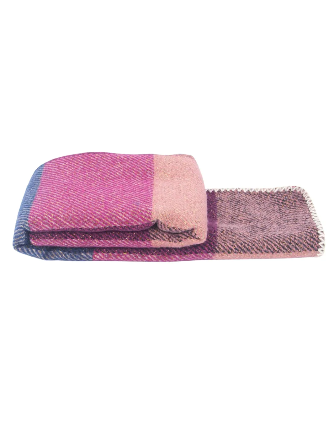 John Partridge Heavyweight Scarf skjerf fuksia rutete viskose