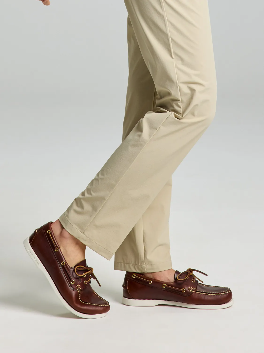 Slam Boat Shoes båtsko unisex mørk marineblå/brun håndlaget