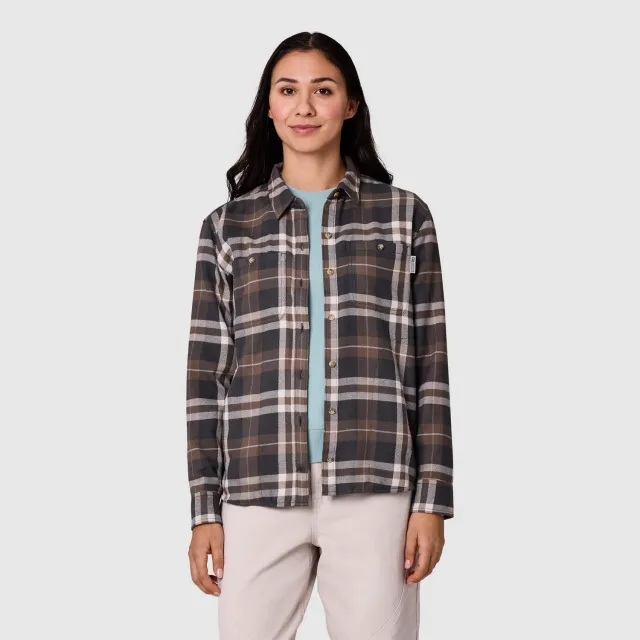 Outdoor Research Feedback flanellskjorte Pecan Plaid UPF 50+