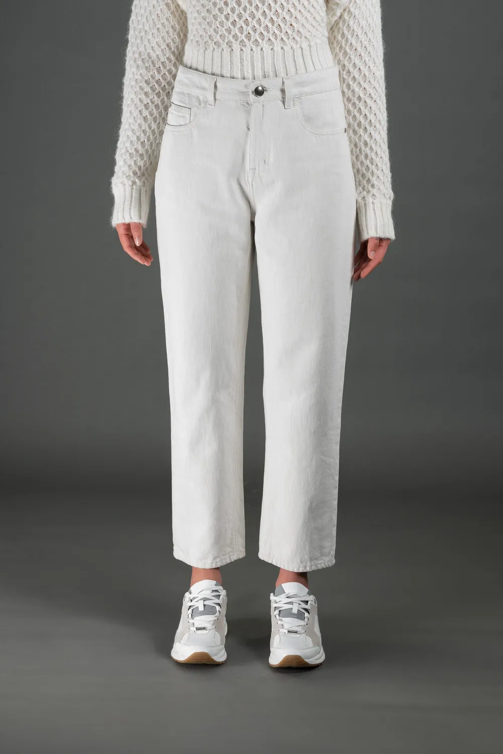 Moorer PHOEBE-214 jeans, ecru – japansk denim