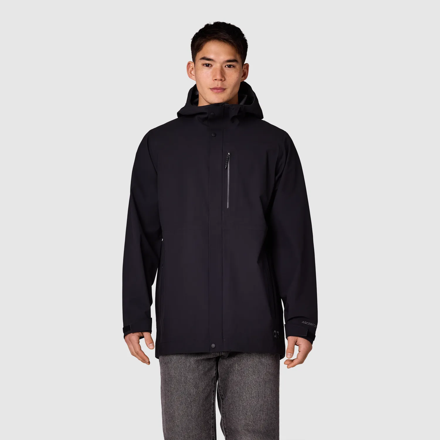 Outdoor Research Foray Men's Foray 3L Trench regnjakke Gravel/Black