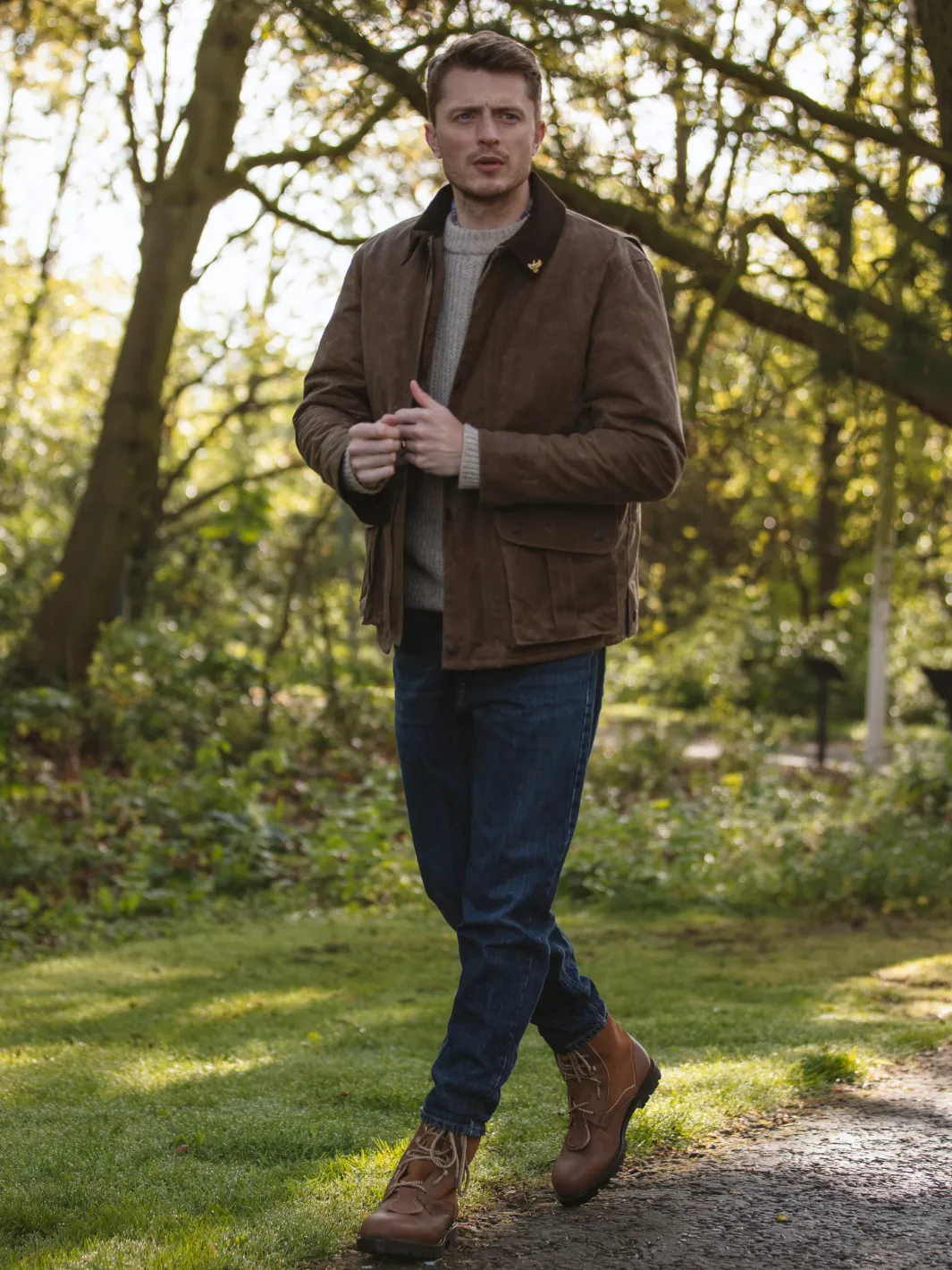 John Partridge Hinterland Jacket jakke tan vokset bomull