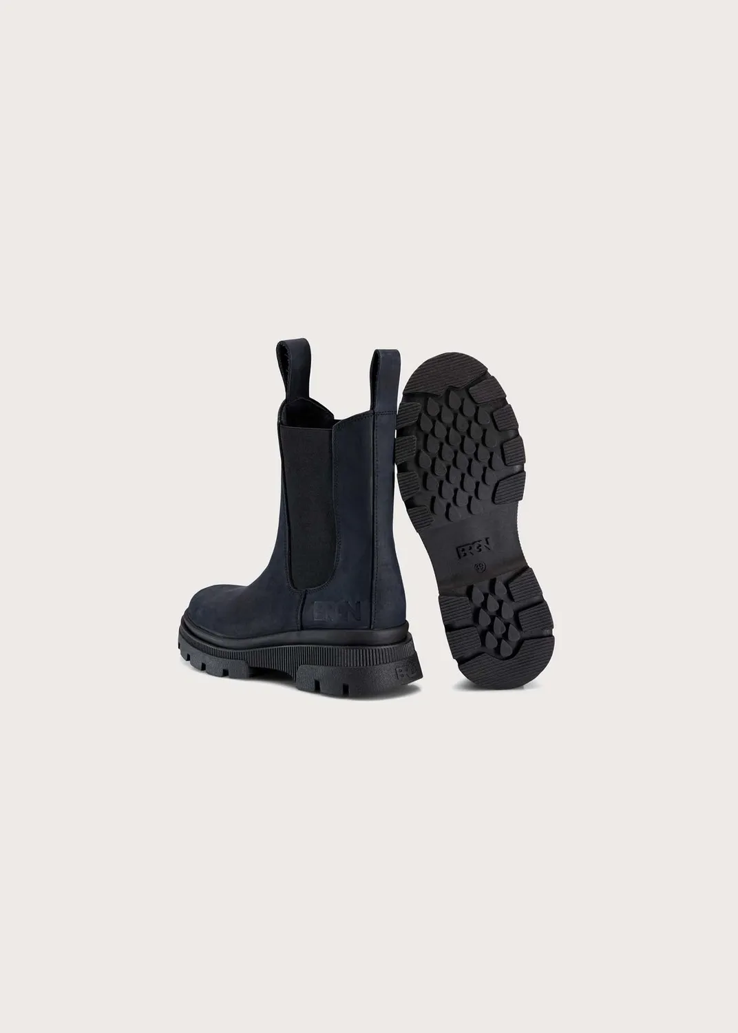 BRGN Chelsea Boot nubuck boots mørk marineblå