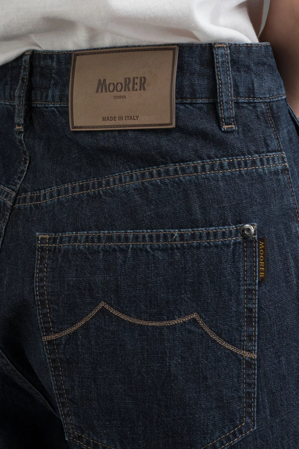 Moorer Cabirian-J-LGD jeans Blu Denim lett denim rett ben