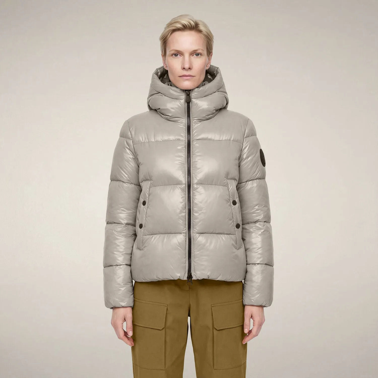 Save The Duck Biddy dunjakke dame Rainy Beige dyrefri