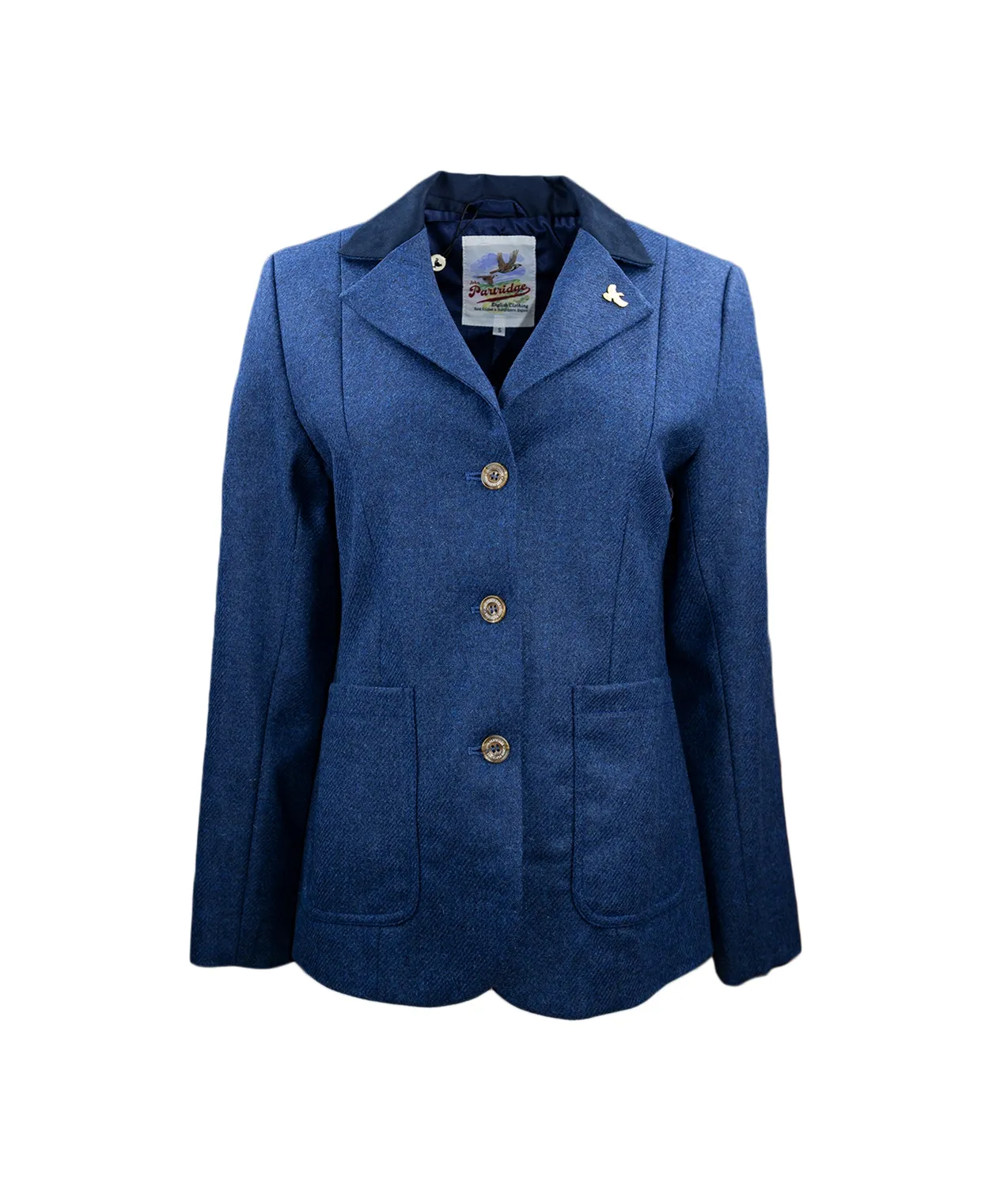 John Partridge Arena Tweed Blazer blazer dame marineblå ull