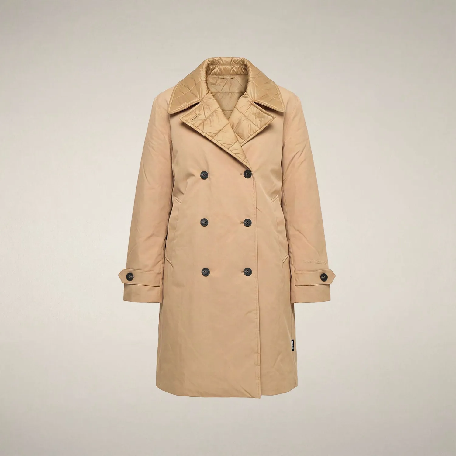 Save The Duck Pilar regnkåpe dame, Stardust Beige – fôret