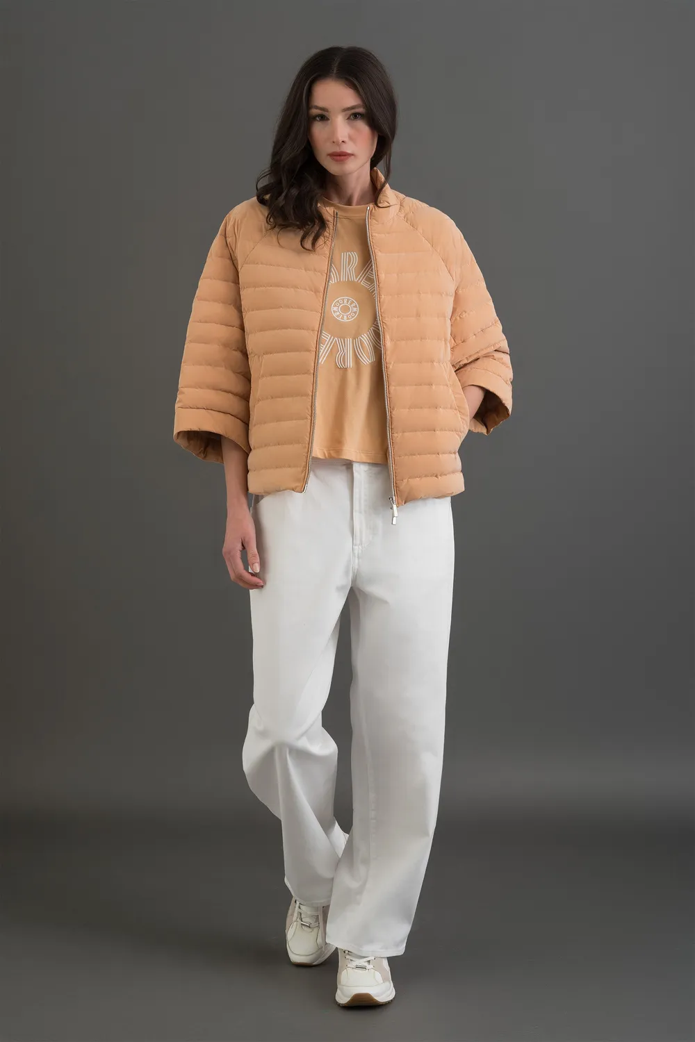 Moorer VAGLIA-OS kappe Mango Pearl dun