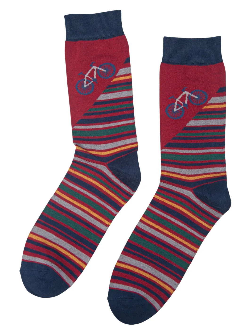 John Partridge Socks Mountain Bikes sokker burgunder og teal, bambusmix