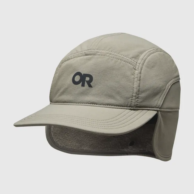Outdoor Research Timberline Trapper Cap vinterlue Gravel vindtett