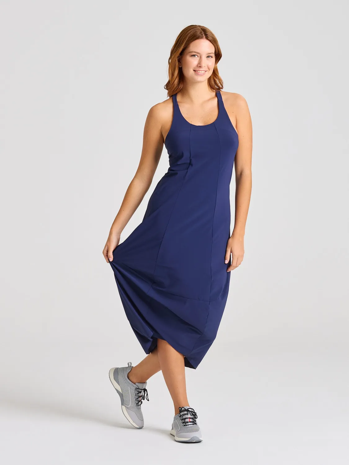 Slam Dock WS Smart Dress langkjole Blue Shadow dame