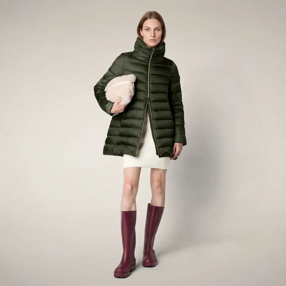 Save The Duck Lydia pufferjakke dame Pine Green Plumtech