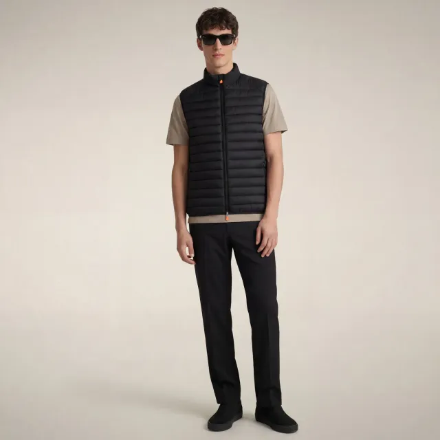 Save The Duck Adam quiltet vest herre XS–4XL svart Plumtech
