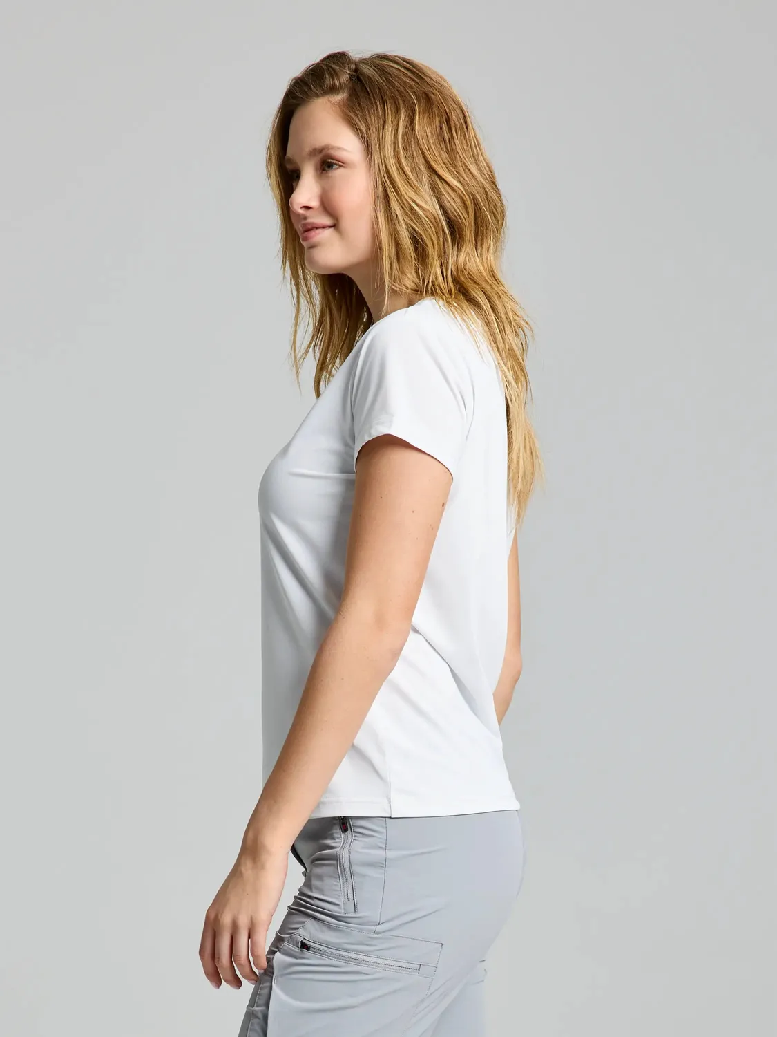 Slam WS Tech Pique T-skjorte Bright White UV-beskyttelse