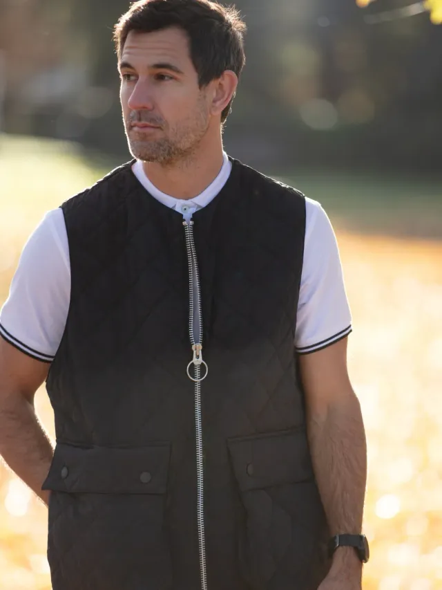 John Partridge Padded Vest vest koksgrå M–L vattert nylon