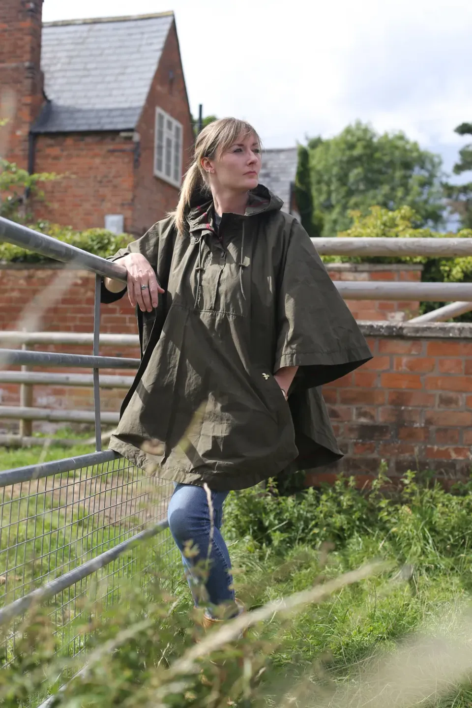 John Partridge Derby Dry Wax Cape kappe khaki one size værbestandig