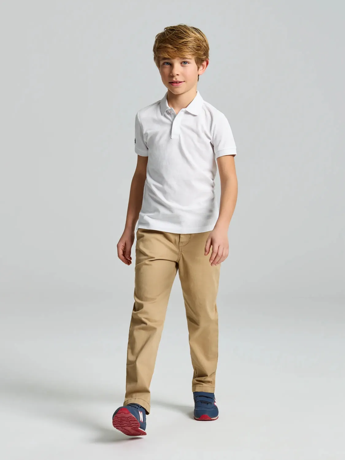 Slam JR DECK POLO SS poloskjorte Bright White barn