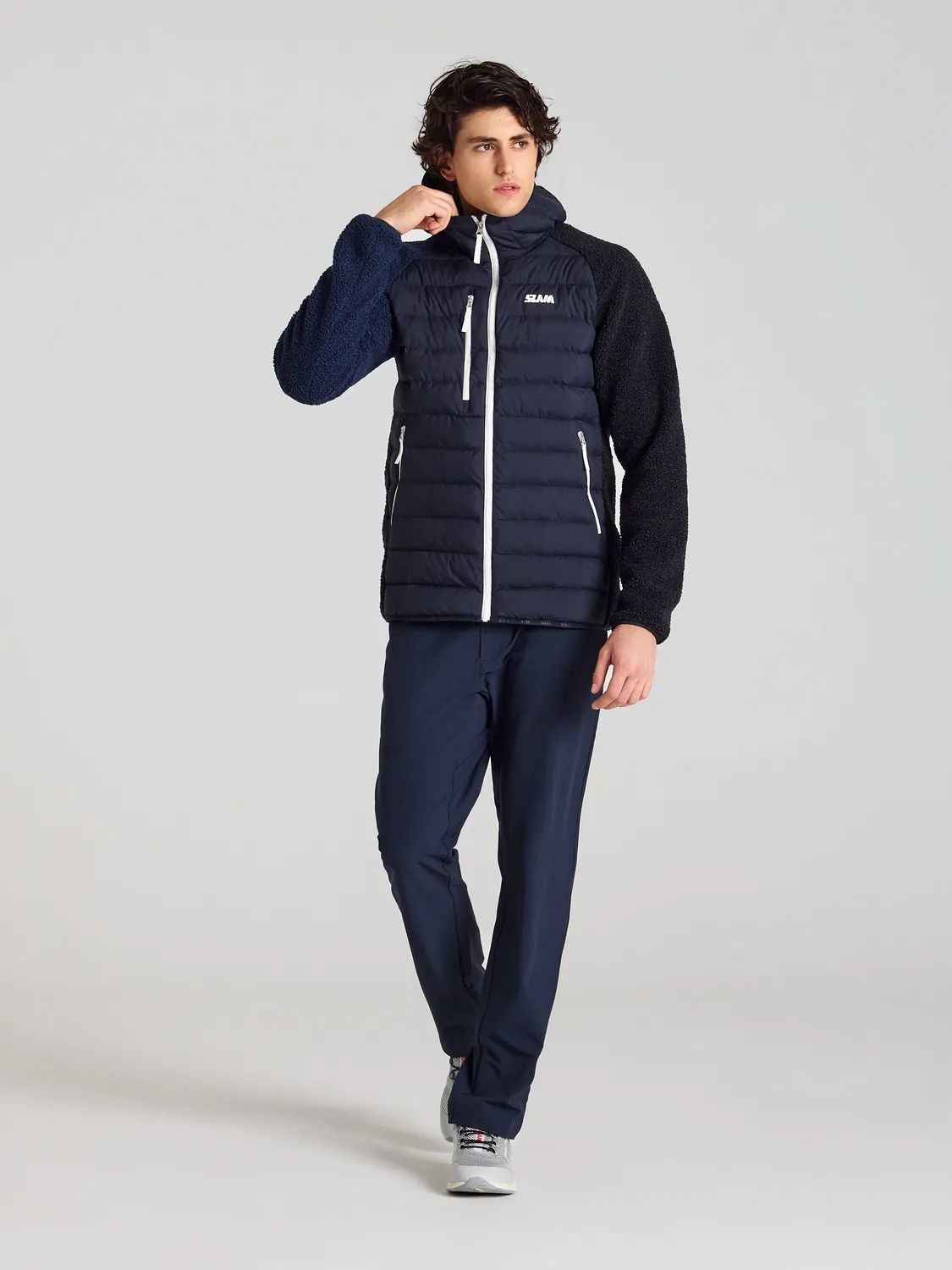 Slam Altura Puffer Hybrid jakke mørk marine Primaloft