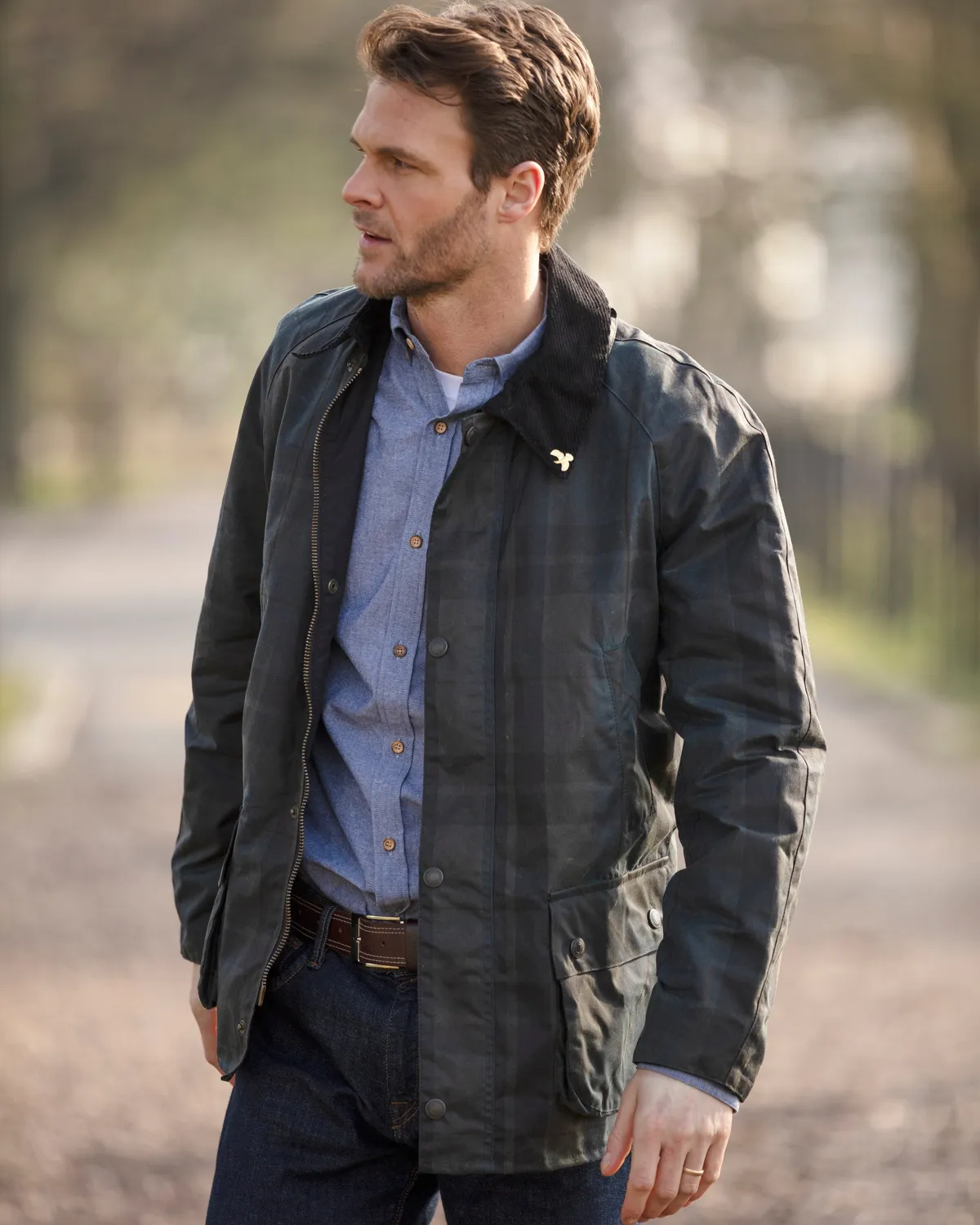 John Partridge Landowner Wax Walking Jacket waxjakke Dundee Check