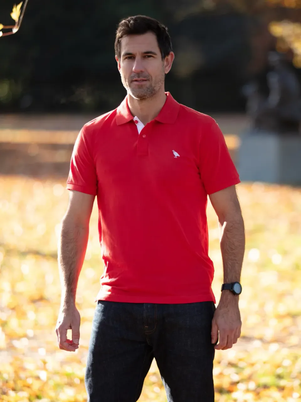 John Partridge Polo Shirt poloskjorte rød bomull