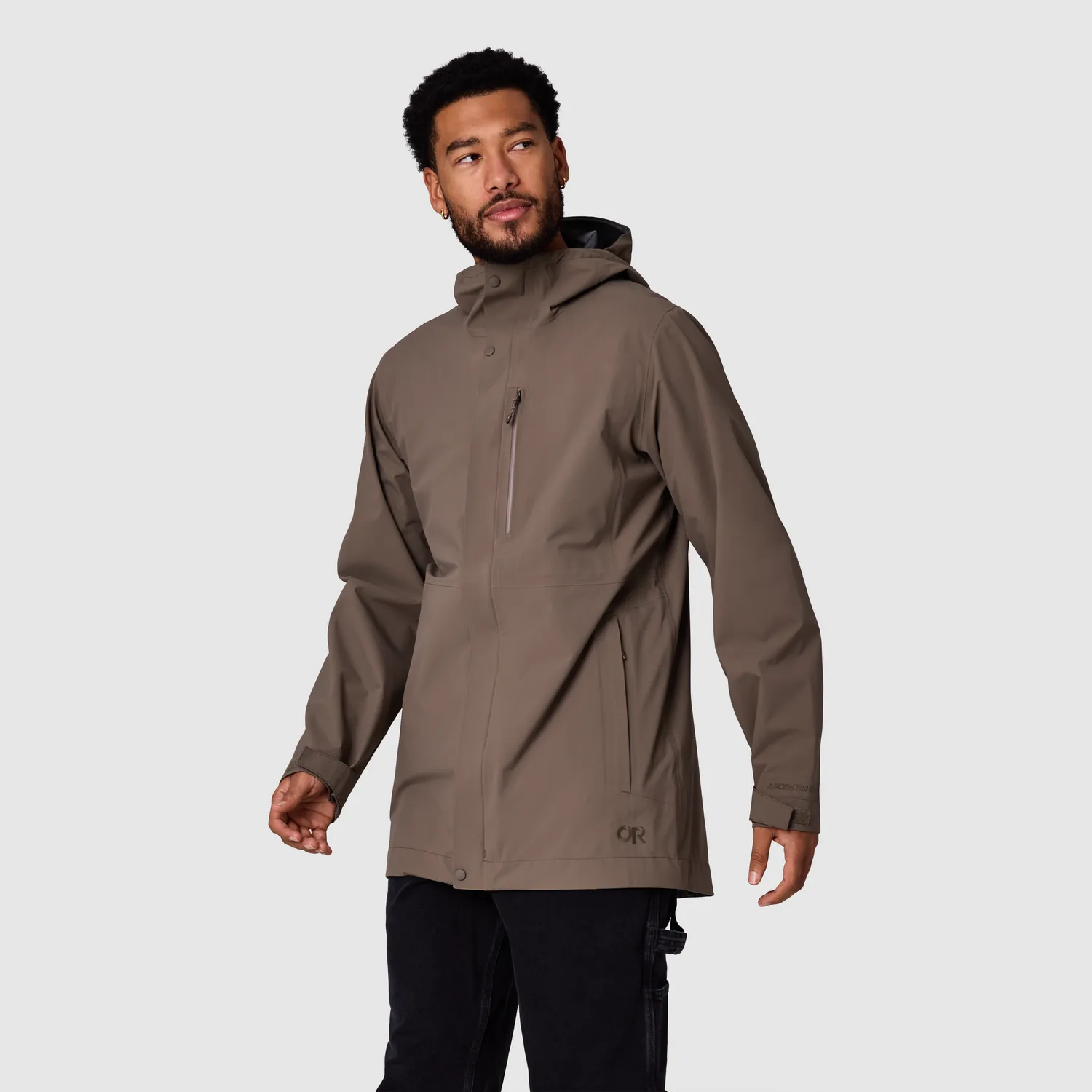 Outdoor Research Foray Men's Foray 3L Trench regnjakke Gravel/Black