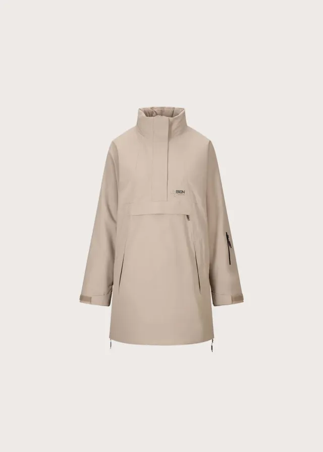 Brgn Sandviksfjellet 2L Jacket anorakk taupe fôret