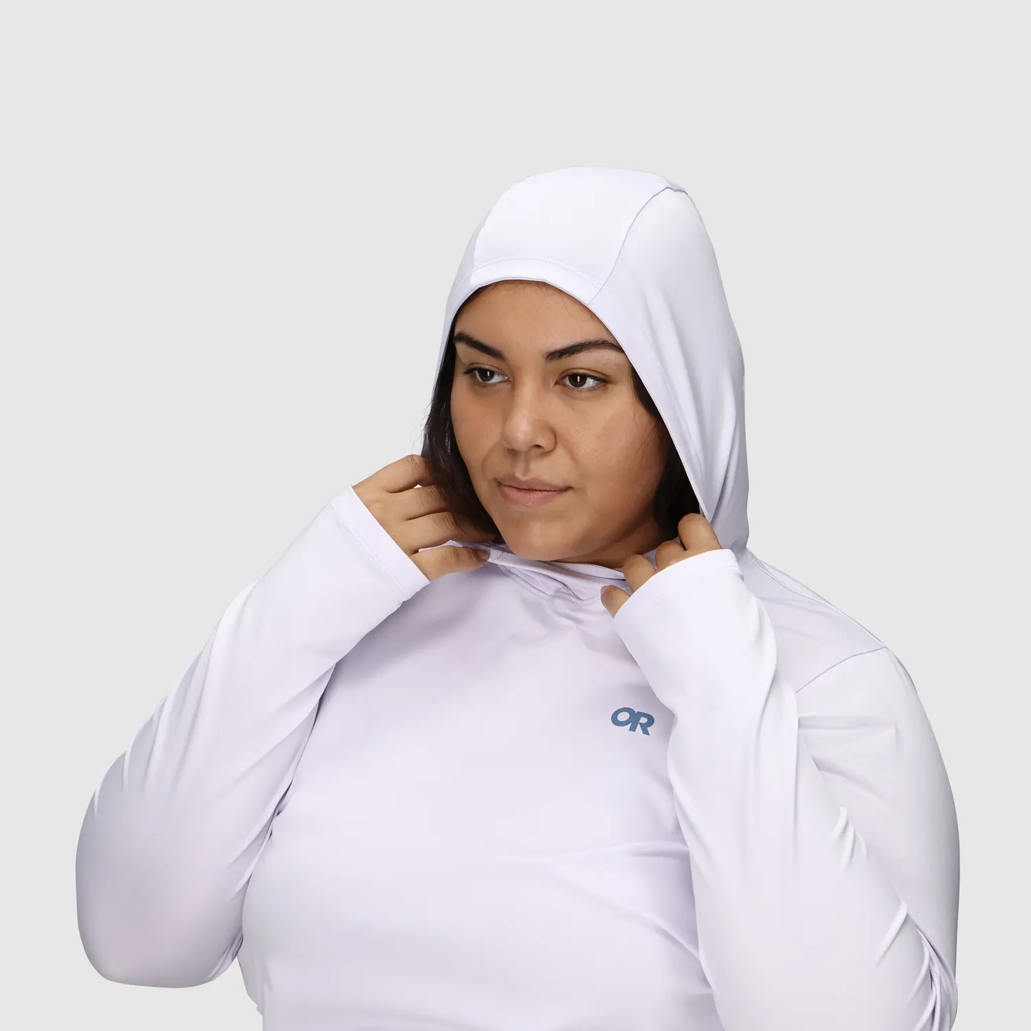 Outdoor Research ActiveIce Spectrum Sun Hoodie Plus solgenser Grey Heather Stardust 1X UPF 50+
