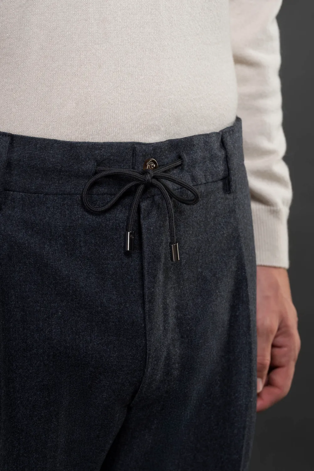 Moorer ANTON-FF ullbukse regular fit AVANA/BLU
