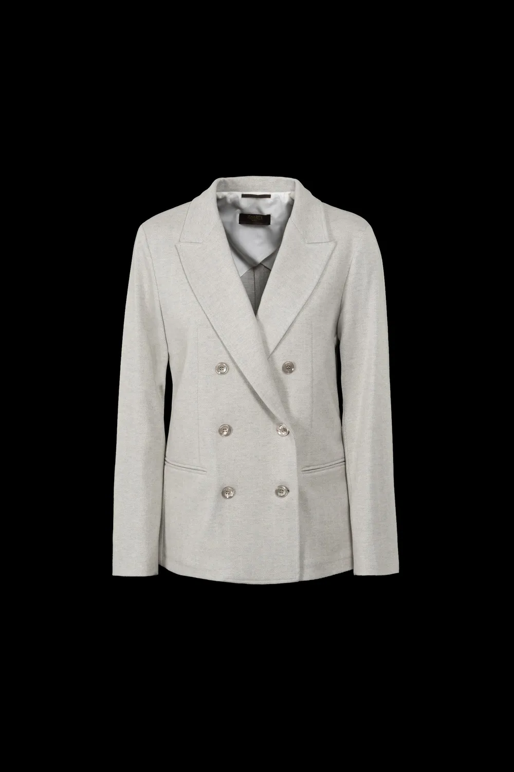 Moorer Aleria-PAR dobbeltspent blazer Caffè stretchjersey