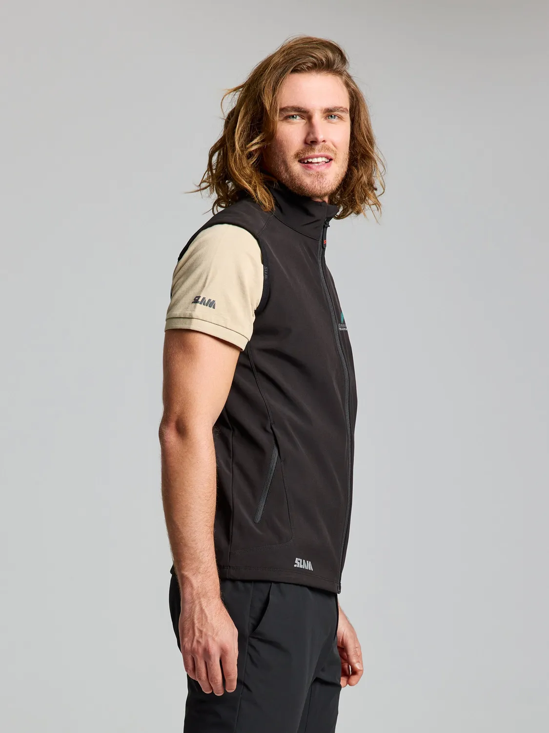 Slam ETNZ ACT Softshell Vest softshellvest herre svart vindtett