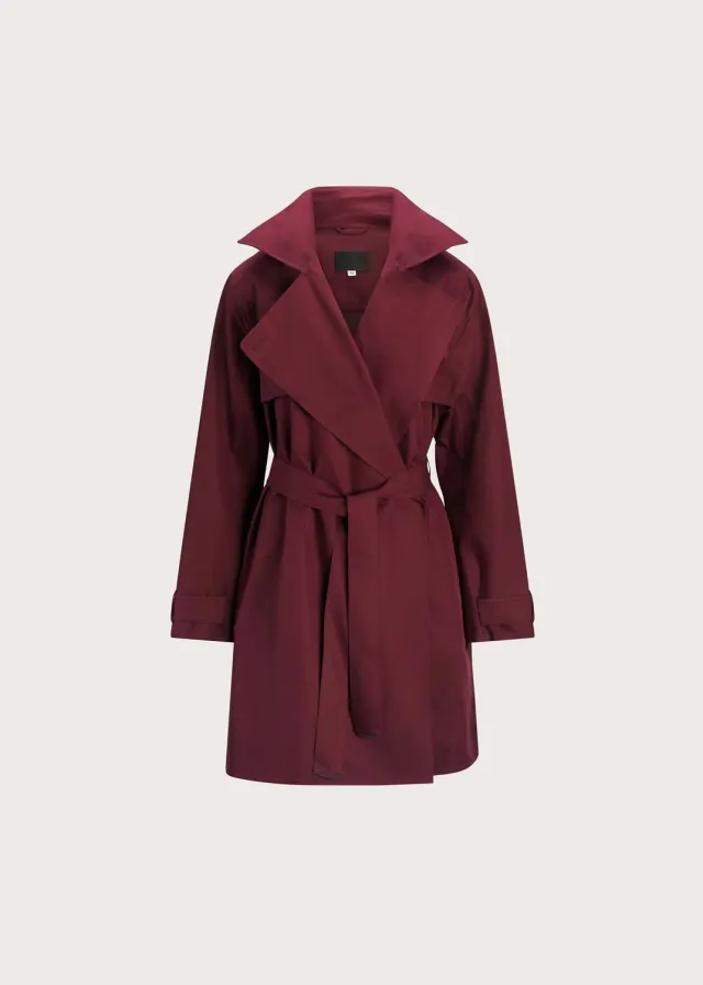 BRGN Yr’en Coat regnkåpe Wine Red vanntett