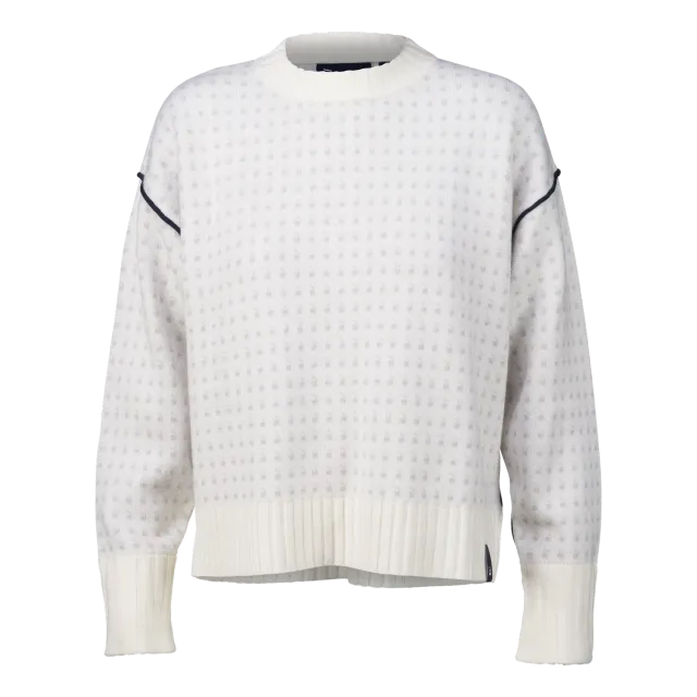House of Hygge Heritage Merino genser dame hvit i 100 % merinoull