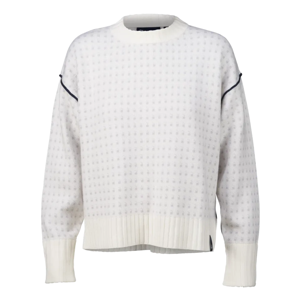 House of Hygge Heritage Merino genser dame hvit i 100 % merinoull