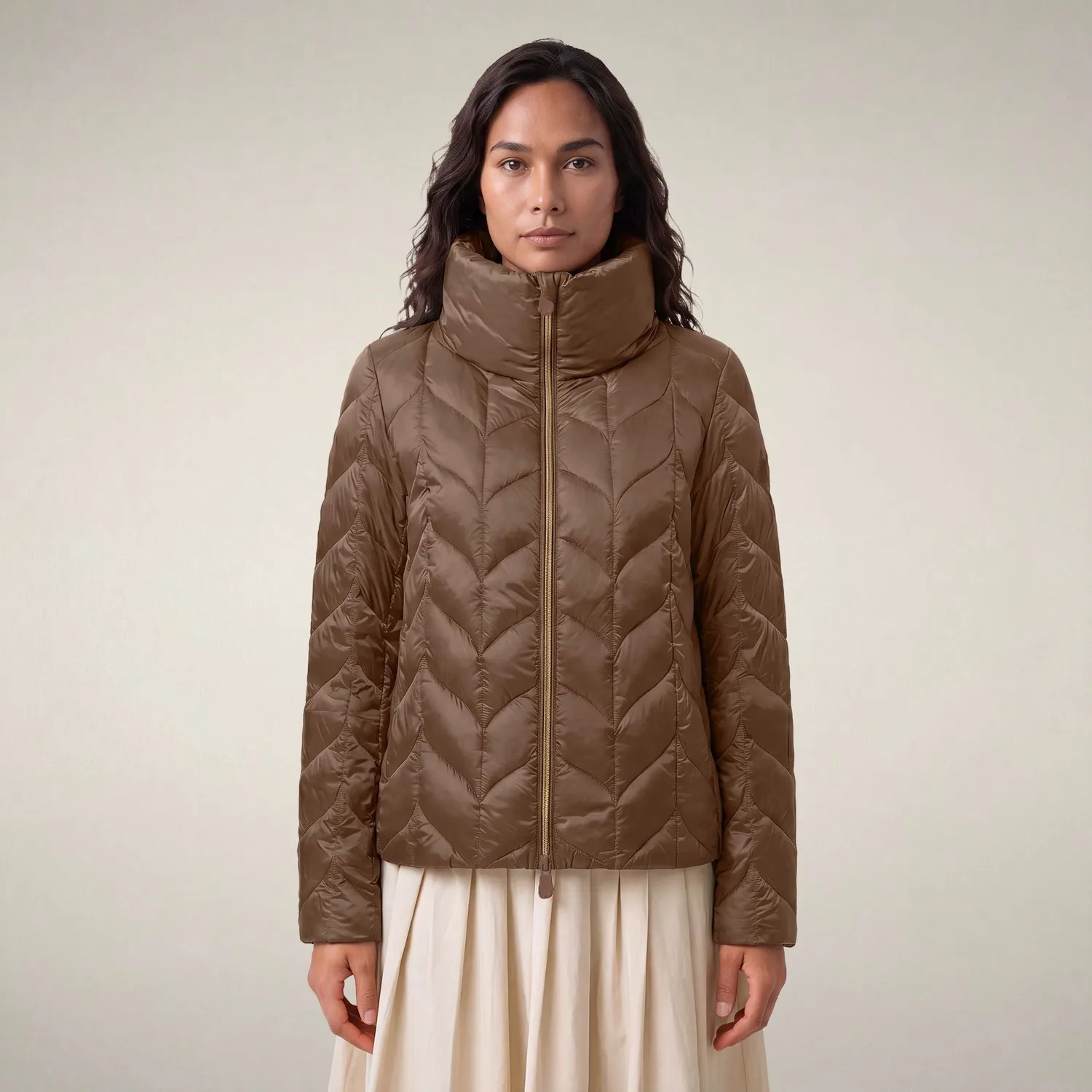 Save The Duck Lorette jakke dame Noisette Brown dyrefri