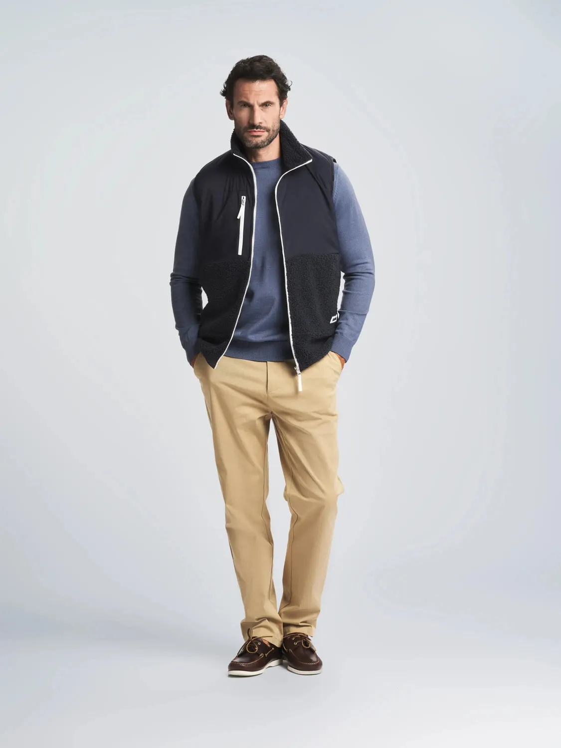 Slam Altura Vest vest mørk marineblå nylon og fleece