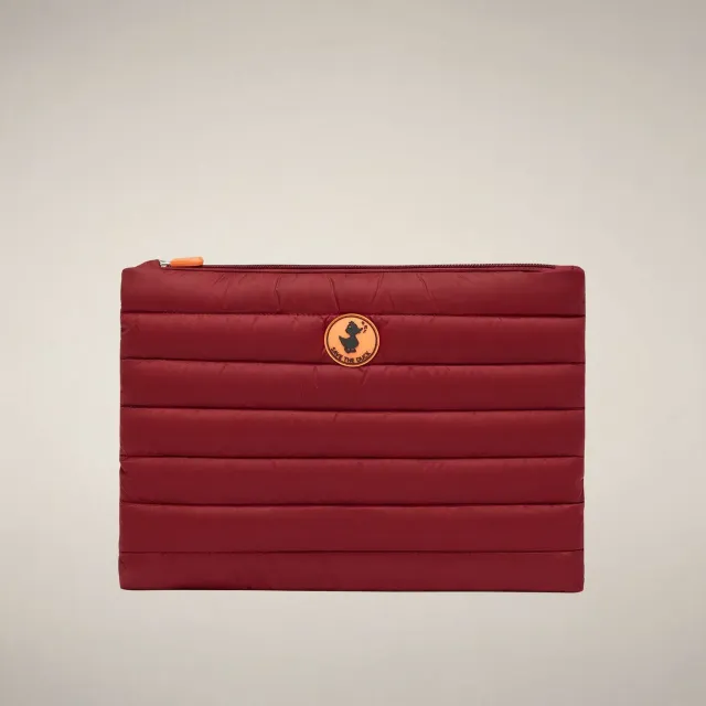Save The Duck Shaula quiltet pouch TU mørkerød