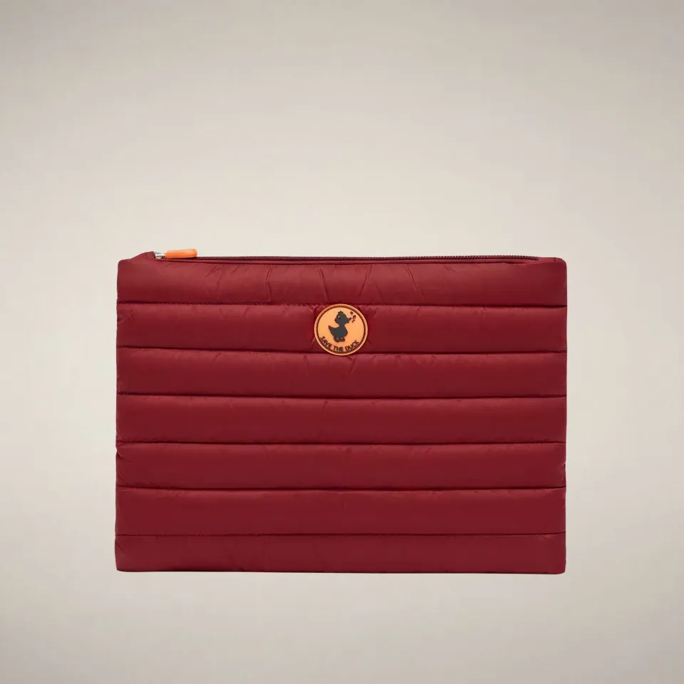 Save The Duck Shaula quiltet pouch TU mørkerød