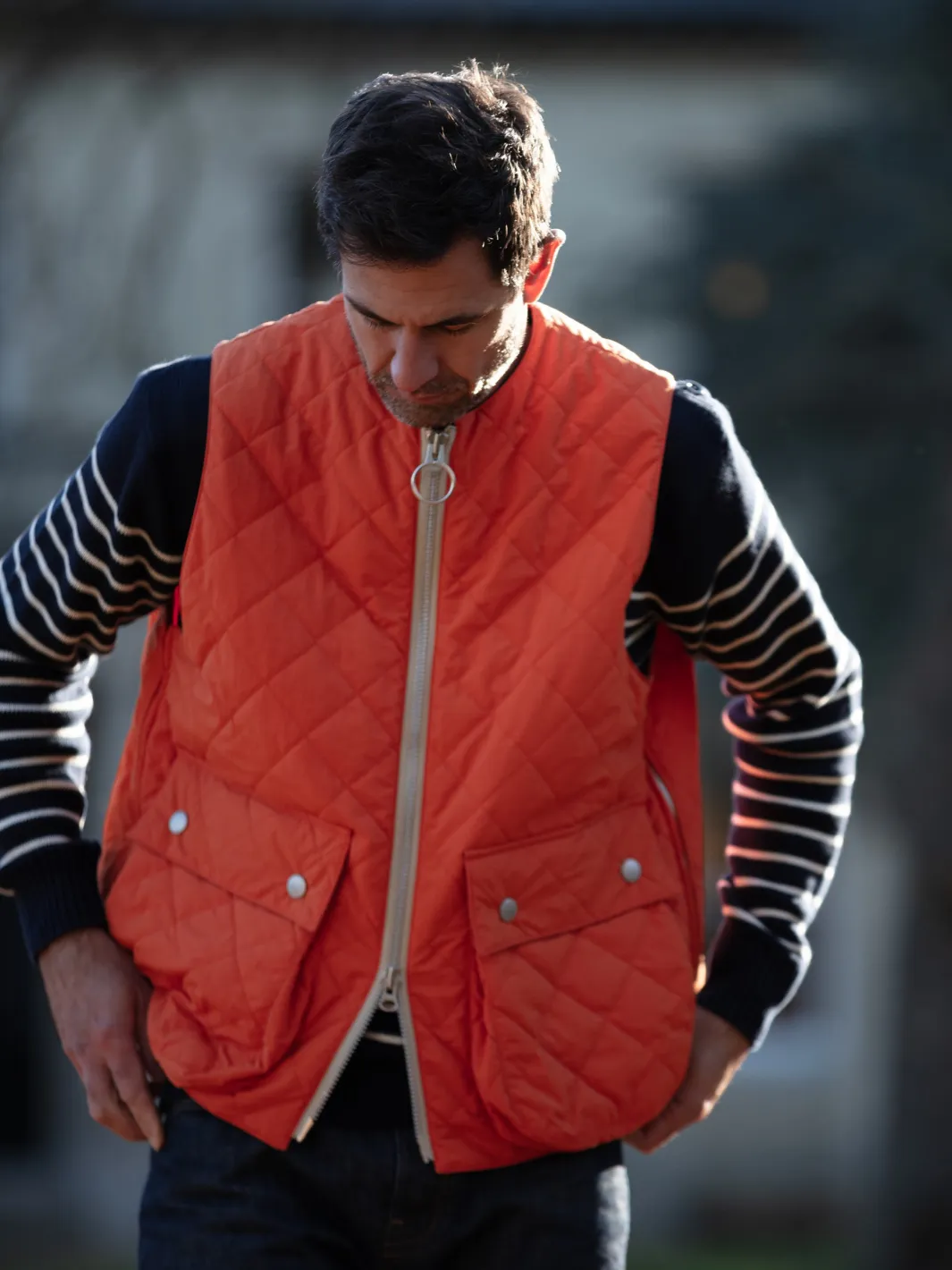 John Partridge Padded Vest vattert vest oransje M/L nylon