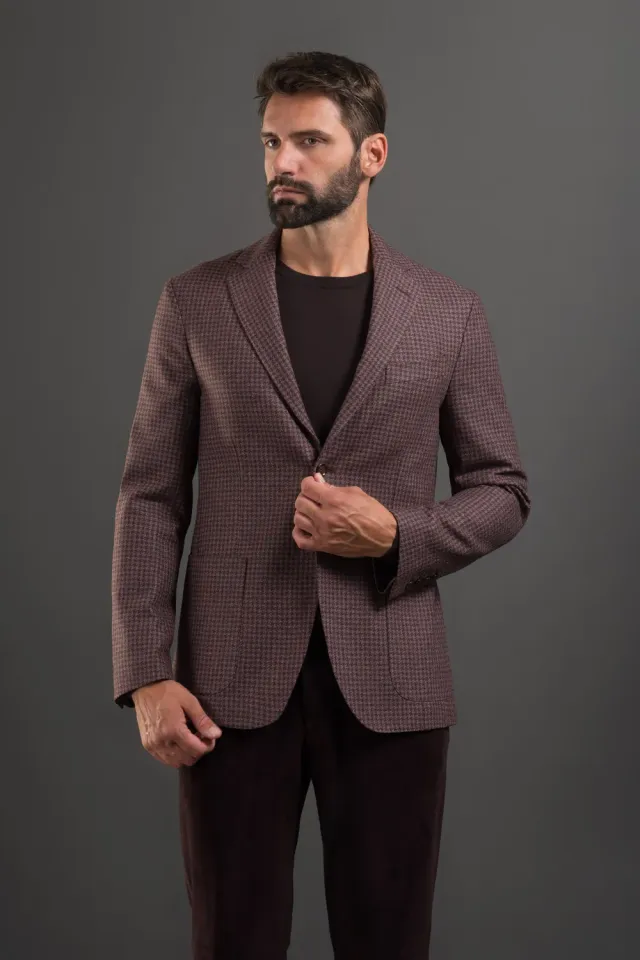 Moorer AUDLEY-WCW blazer aubergine ull bomull kasjmir