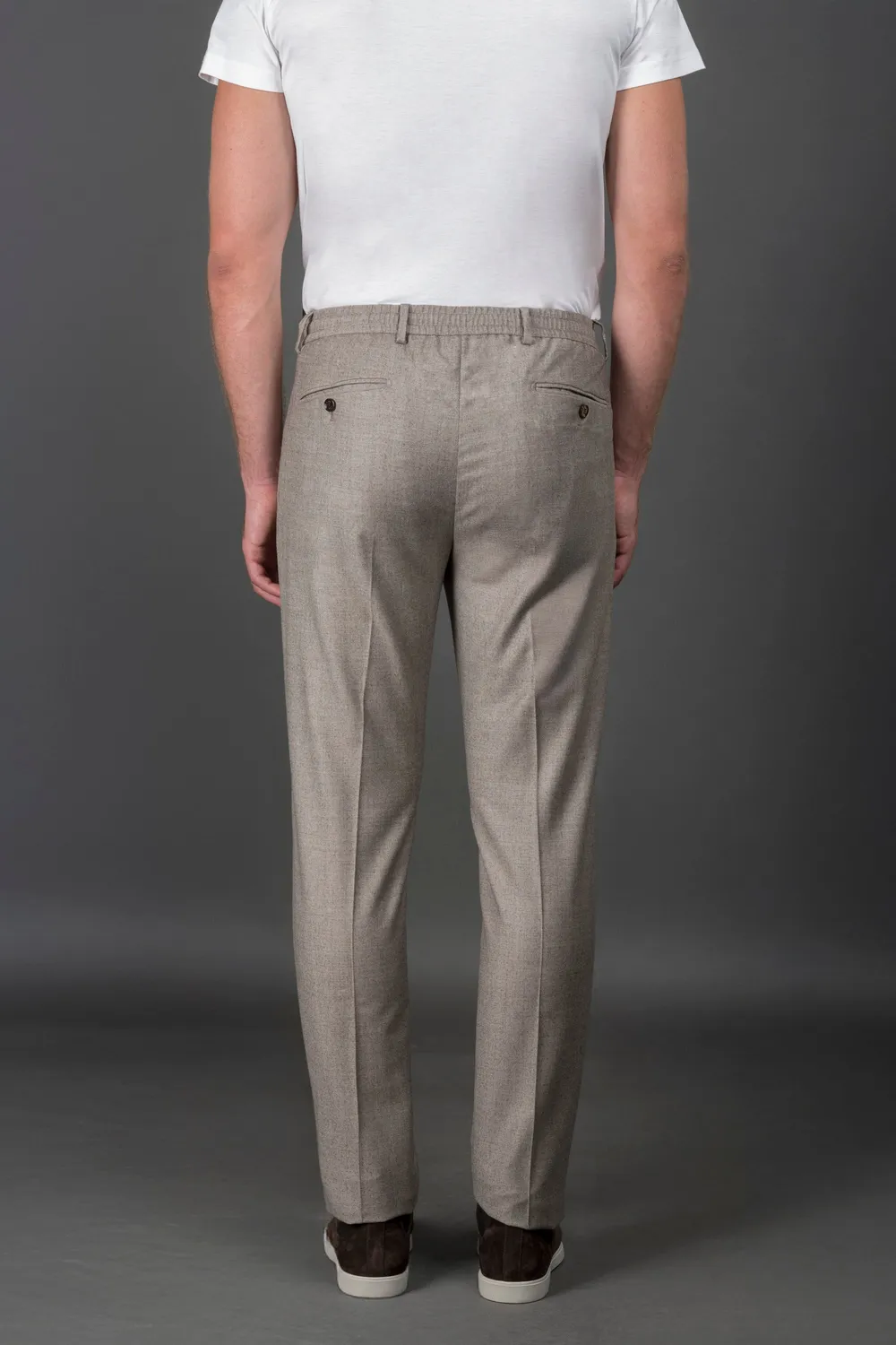 Moorer ANTON-FF ullbukse regular fit AVANA/BLU