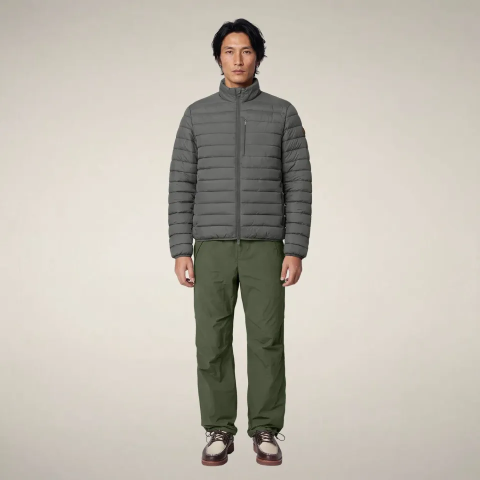 Save The Duck Erion dunjakke herre Gunmetal Grey lett
