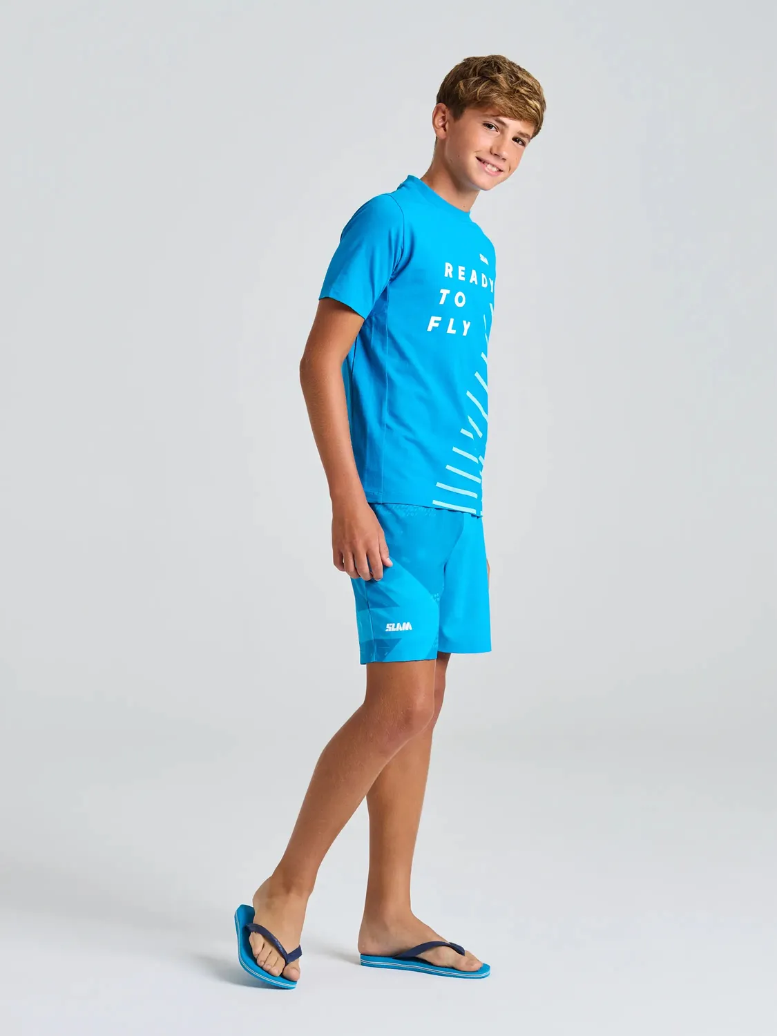 Slam Foil Jr T-shirt SS Greek Blue bambusblanding