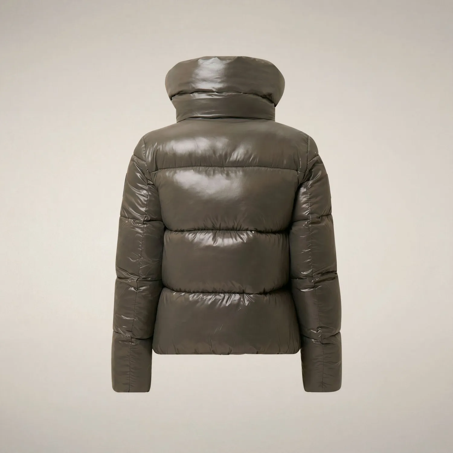 Save The Duck Isla boblejakke dame gunmetal grey, høy krage