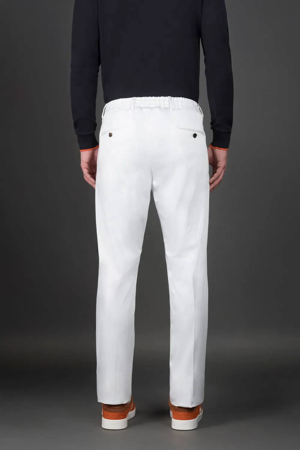 Moorer ANTON-TWY chino hvit golfbukse stretch